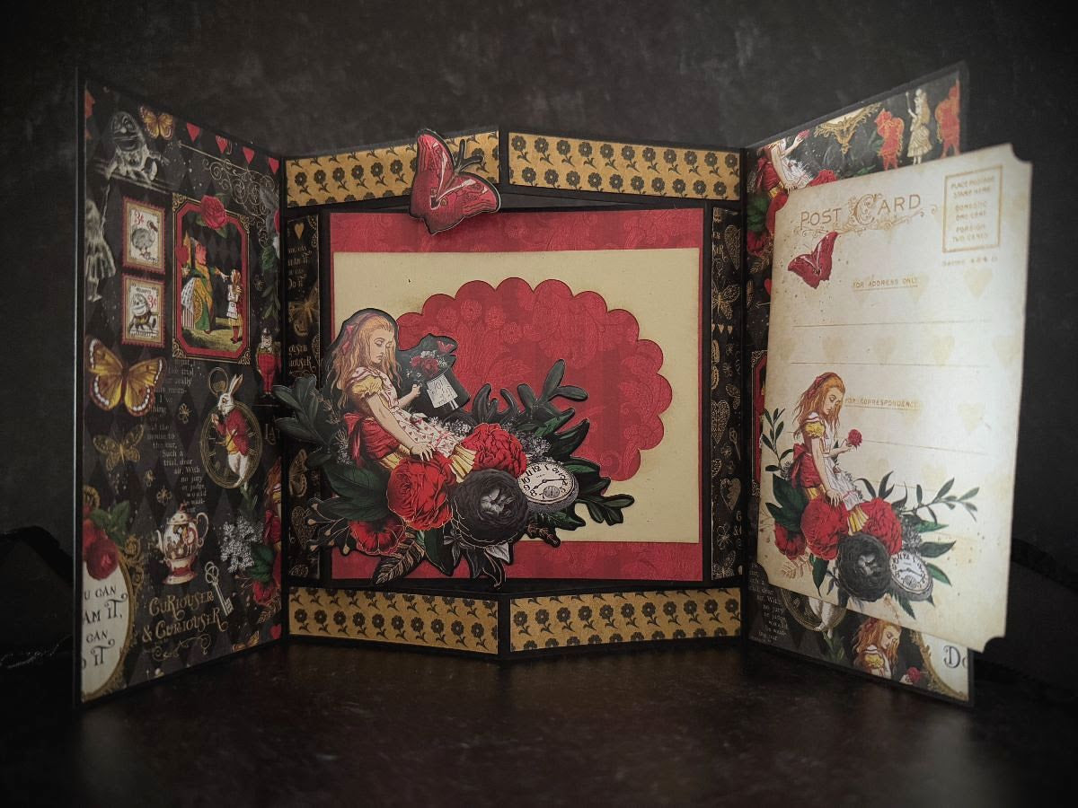 Graphic 45 Card Class Series Vol 1 2025 - Curiouser & Curiouser – Pop-Up Card Set