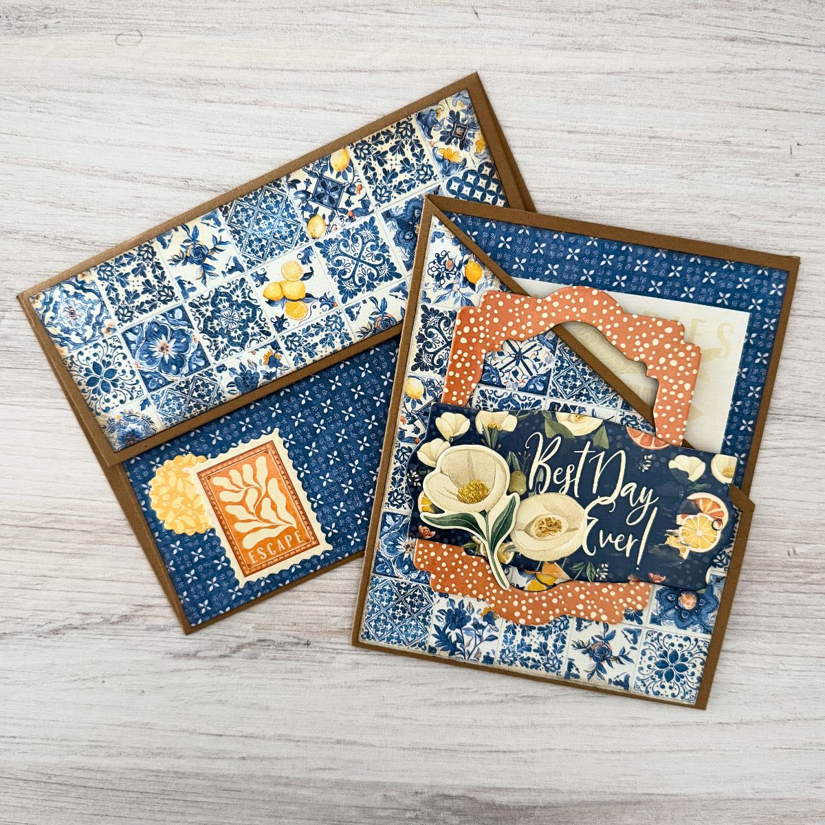 Graphic 45 Card Class Series  - Take the Scenic Route Peel Back Card Kit