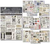 Ciao Bella Paper Mixed Media Stickers Vintage Scripts