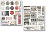 Ciao Bella Paper Mixed Media Stickers Vintage Scripts