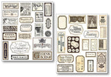 Ciao Bella Paper Mixed Media Stickers Vintage Scripts