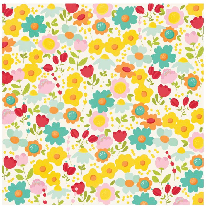 Simple Stories Sweet Summertime 12x12 Paper - Backyard Memories