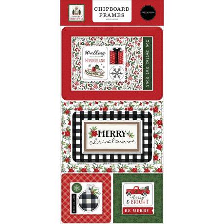 Home For Christmas Chipboard Frames