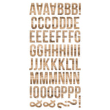 Color Vibe Foam Alpha Stickers - Woods-Hickory