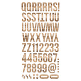 Color Vibe Foam Alpha Stickers - Woods-Hickory