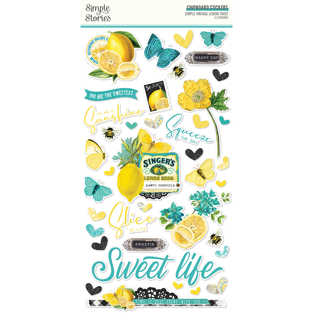 SIMPLE VINTAGE LEMON TWIST - 6X12 CHIPBOARD