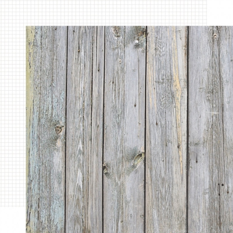 Color Vibe 12x12 Textured Cardstock - Birch/White Grid