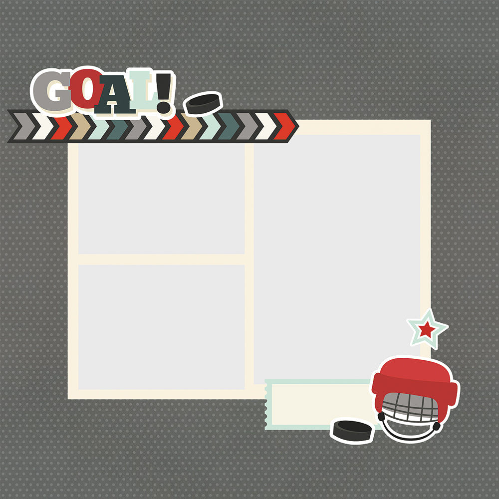 Simple Pages Page Pieces - Hockey