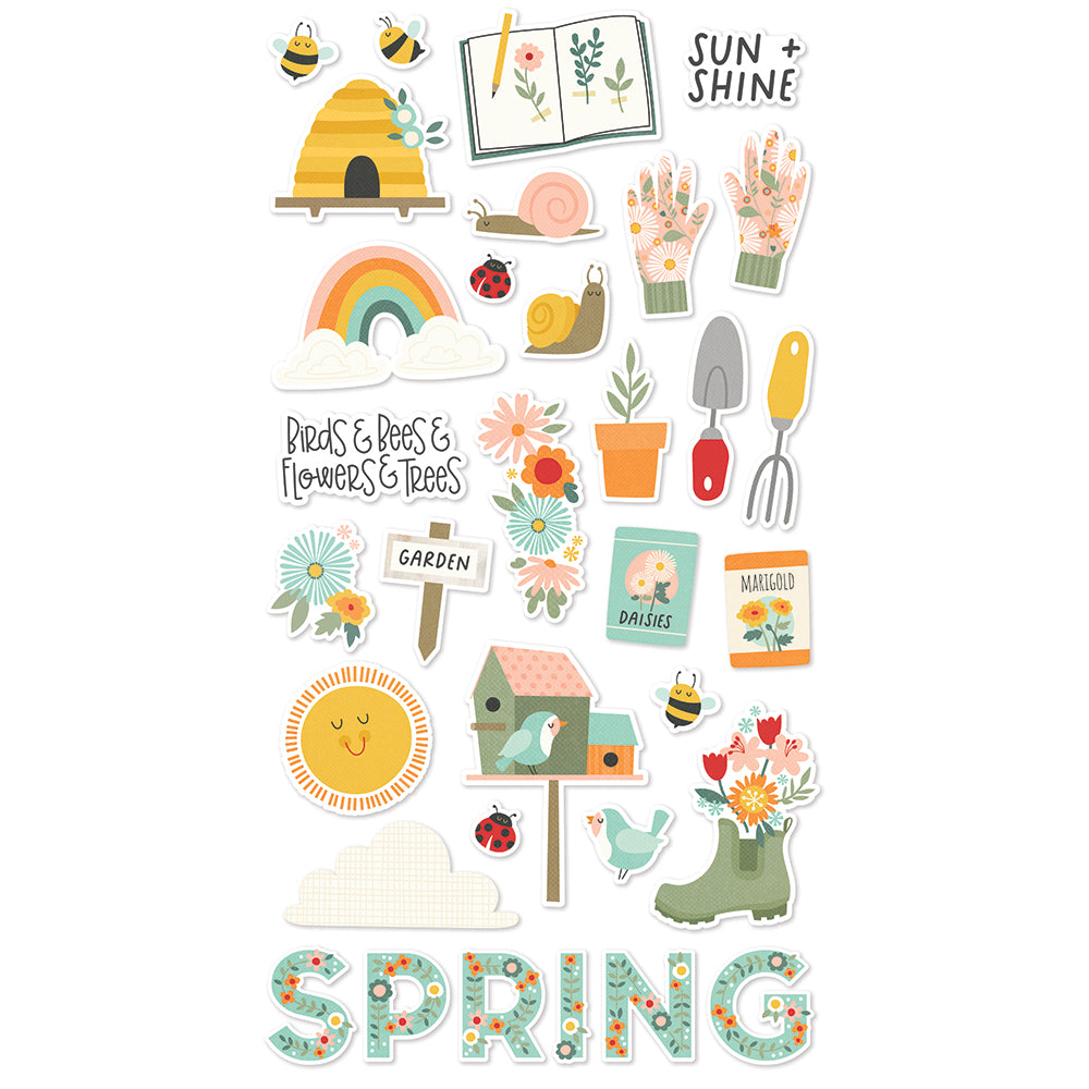 Full Bloom - 6x12 Chipboard