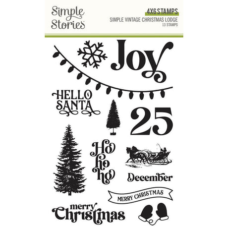 Simple Vintage Christmas Lodge - Stamps