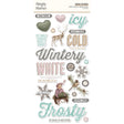 Simple Vintage Winter Woods - Foam Stickers