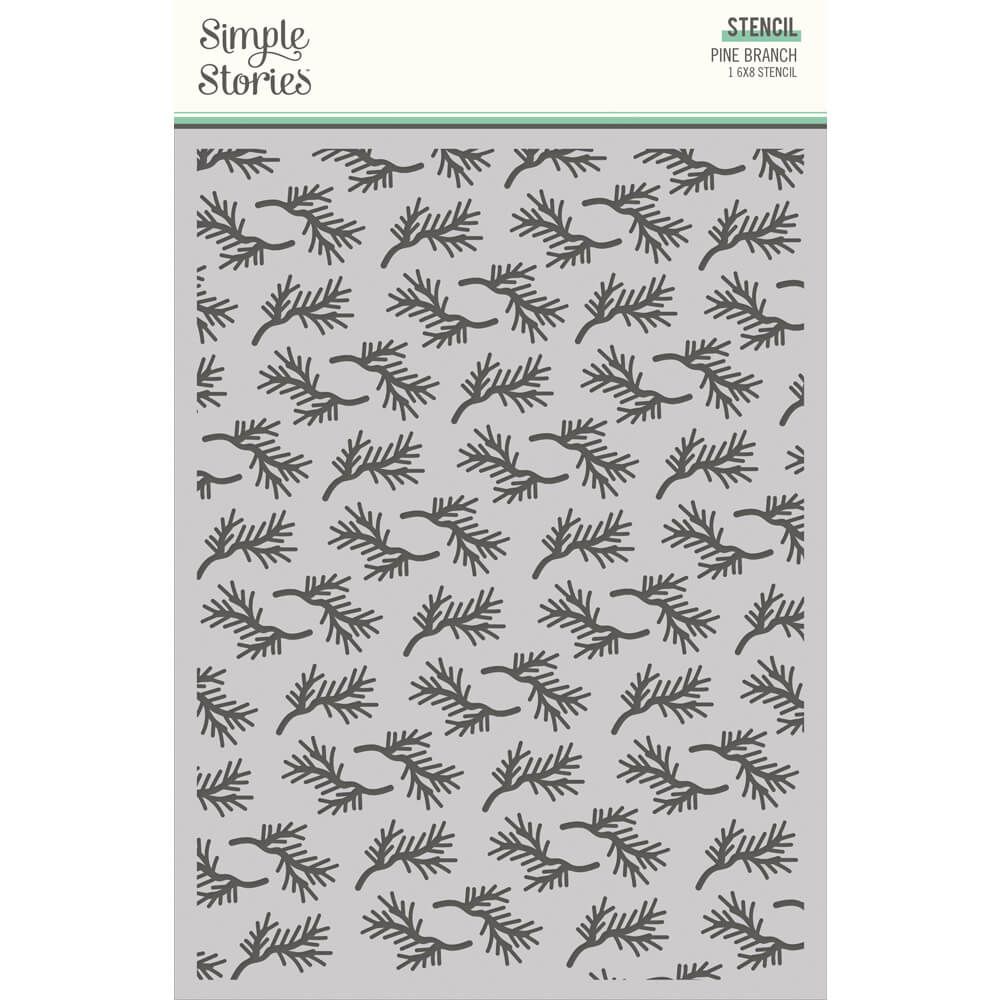 Trail Mix - 6x8 Stencil - Pine Branch