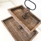 Tiered Tray - Antique Finish, Rectangle 15.75"