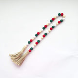 Wood Beads - Green, Red, White, Natural
