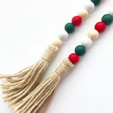 Wood Beads - Green, Red, White, Natural