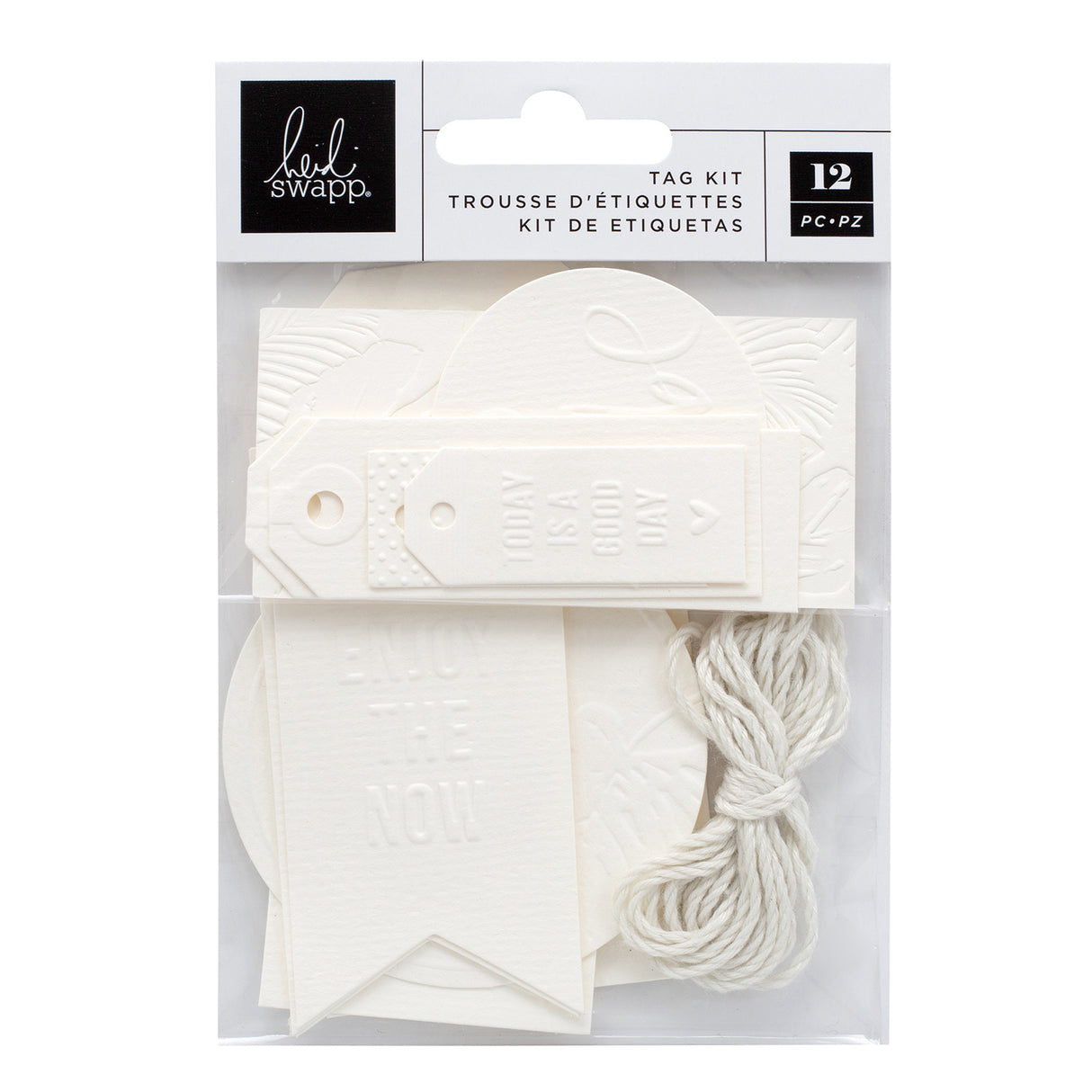 Art Walk Embossed Tag Kit 12/Pkg by Heidi Swapp