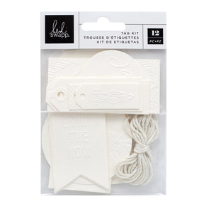 Art Walk Embossed Tag Kit 12/Pkg by Heidi Swapp
