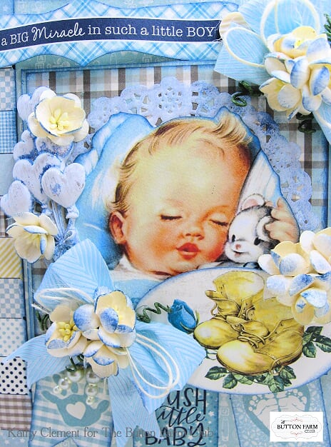 Authentique's Swaddle Baby Boy Mini Album Kit by Kathy Clement