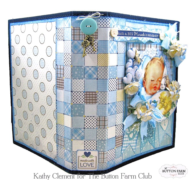 Authentique's Swaddle Baby Boy Mini Album Kit by Kathy Clement