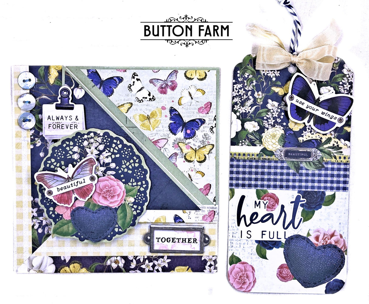 Simple Vintage Indigo Garden Card Kit by Kathy Clement