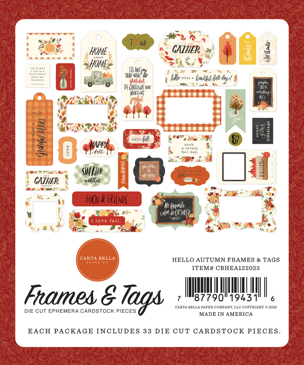 Hello Autumn Frames & Tags