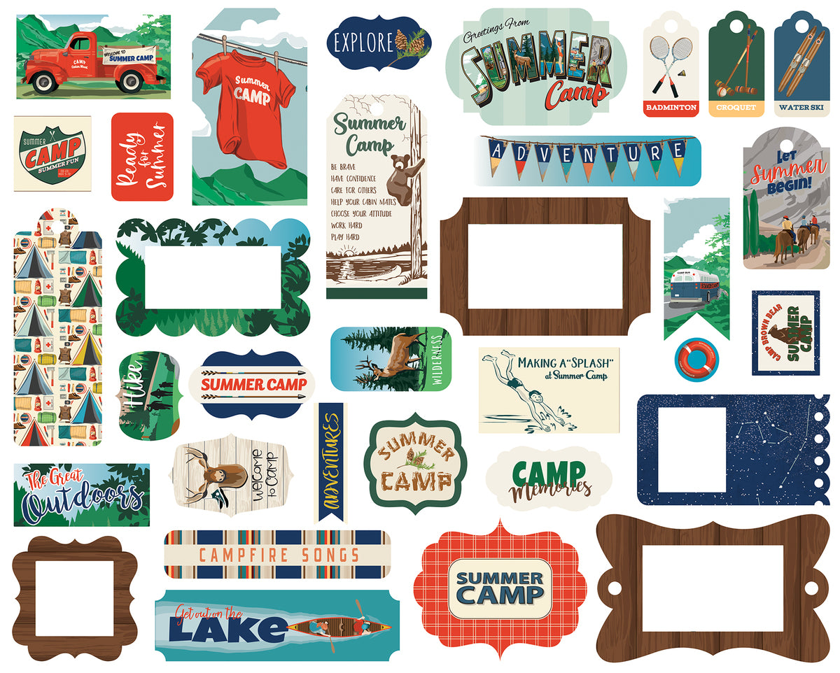 GREETINGS FROM SUMMER CAMP FRAMES & TAGS