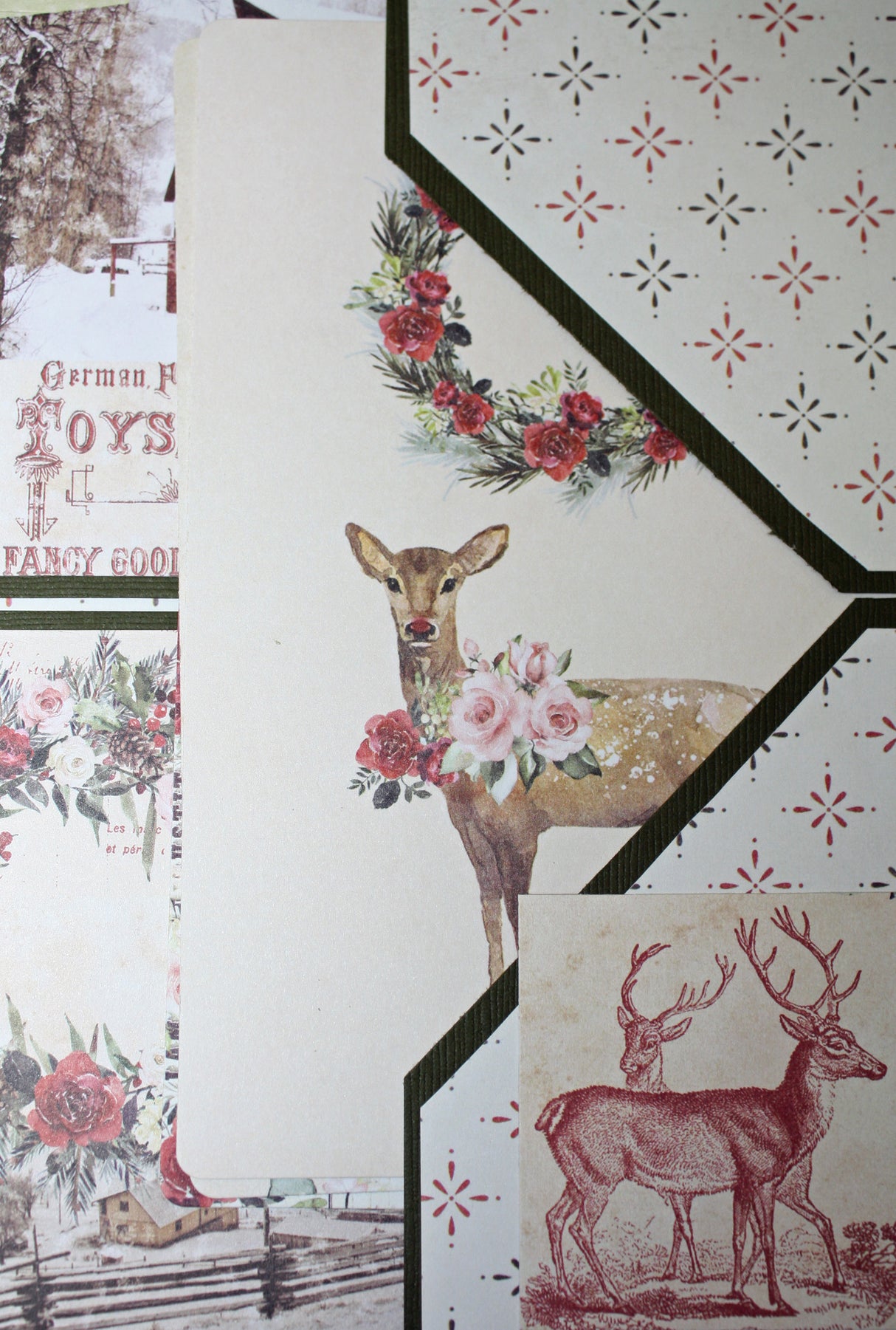 Christmas in the Country Mini Book by Nancy Wethington ~ Digital Tutorial