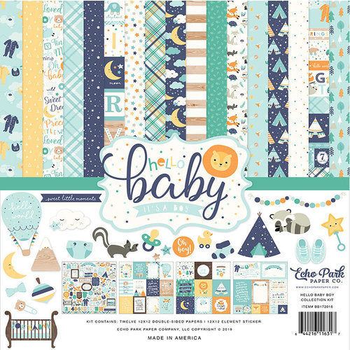 Hello Baby Boy Collection - 12 x 12 Collection Kit