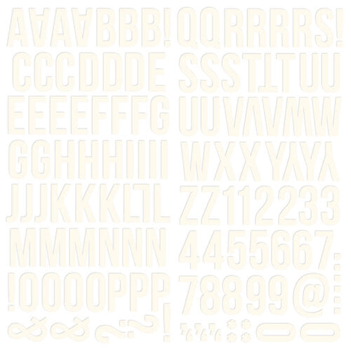 Color Vibe Collection - Foam Stickers - Alpha - Warm White