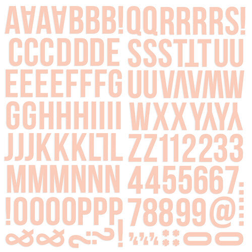 Color Vibe Collection - Foam Stickers - Alpha - Blush