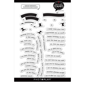 Say It With Stamps Collection - Clear Photopolymer Stamps - Banner Sentiments
