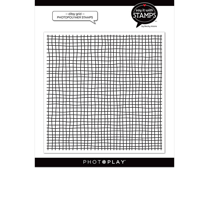 Say It With Stamps Collection - Clear Photopolymer Stamps - Ditsy Grid 6x6 Background