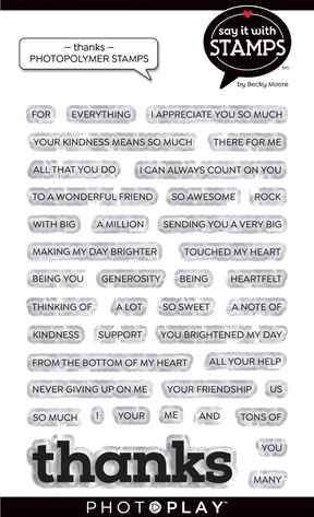 Thanks Stamps  Say It With Stamps Collection by Photo Play Paper