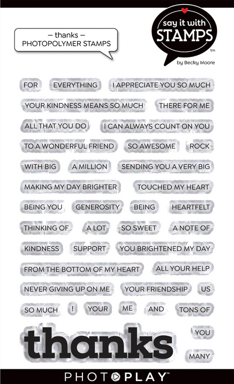Thanks Stamps  Say It With Stamps Collection by Photo Play Paper
