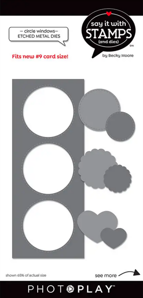 Say It With Stamps Circle Window Dies