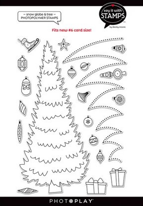 Say It With Stamps Snow Globe & Tree Stamps