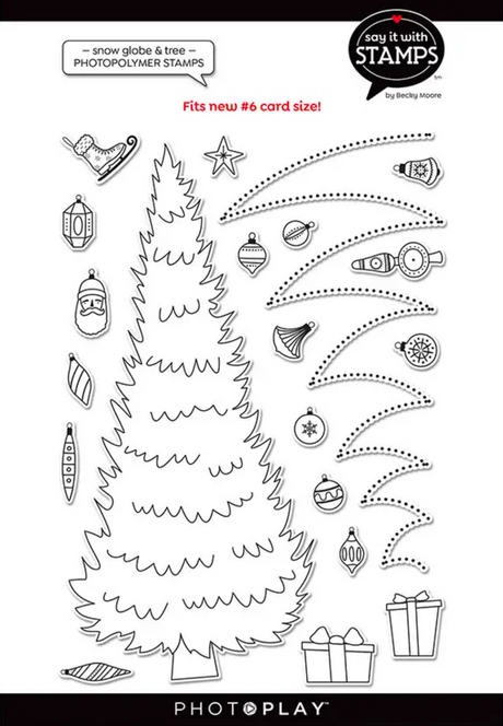 Say It With Stamps Snow Globe & Tree Stamps