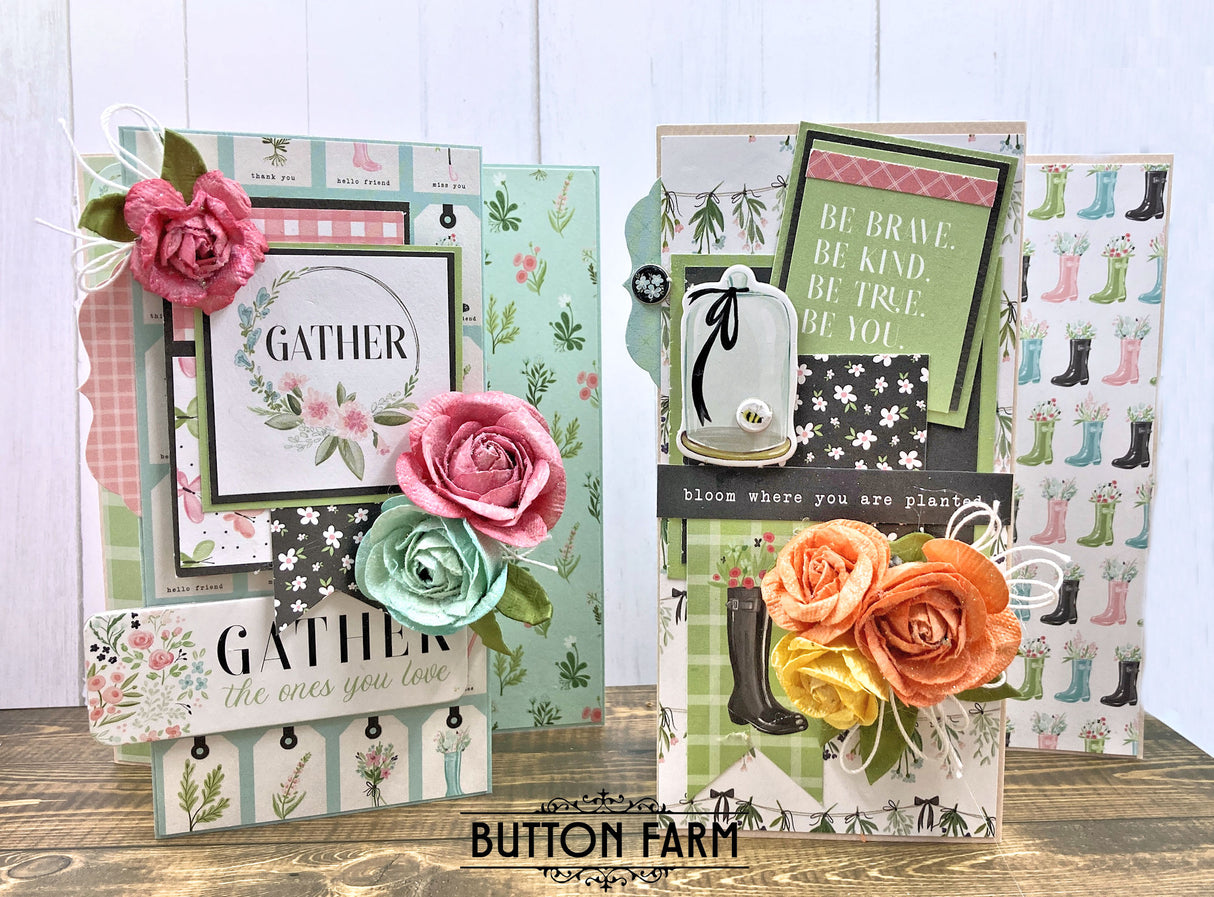 Carta Bella Flower Garden Card Kit by Kathy Clement - Digital Tutorial
