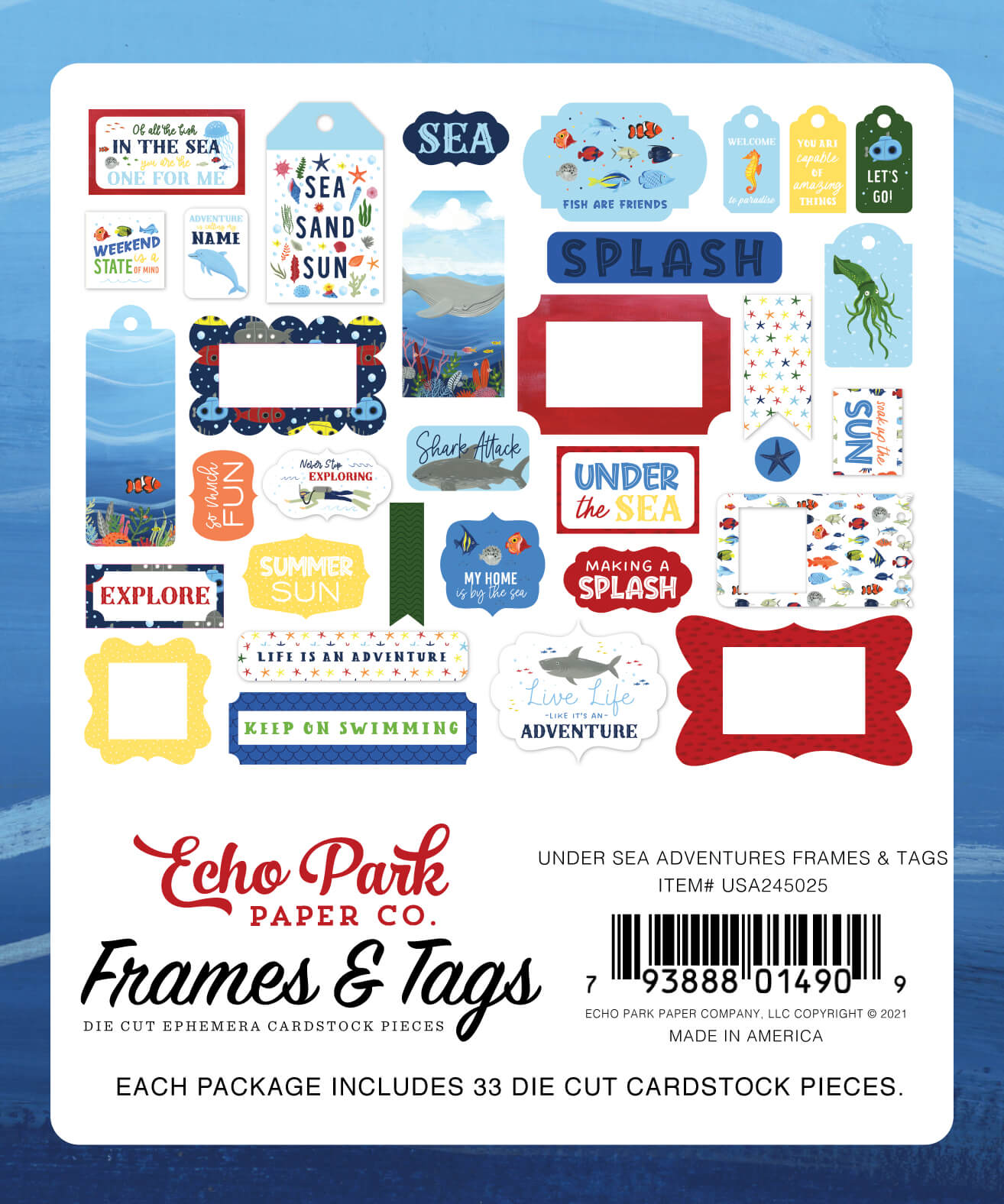 Under Sea Adventures Frames & Tags