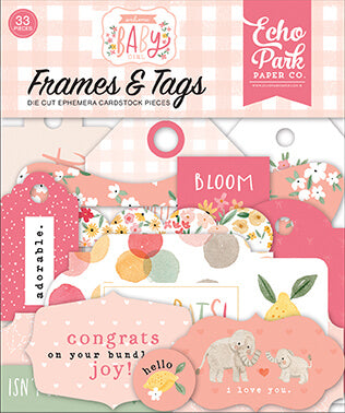 Welcome Baby Girl Frames & Tags