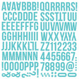 Color Vibe Teal Alphabet - Foam Stickers