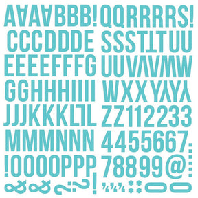 Color Vibe Teal Alphabet - Foam Stickers