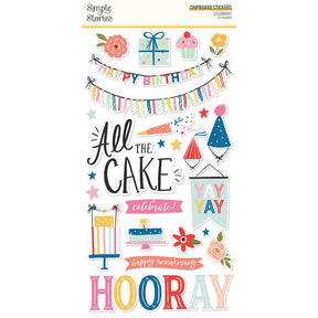 Celebrate! 6x12 Chipboard Stickers