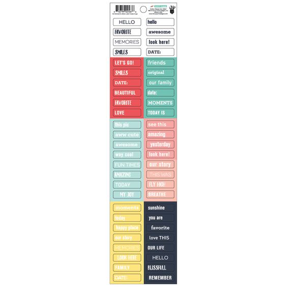 Fancy Pants Designs - Happy Place Collection - Cardstock Stickers - Diction