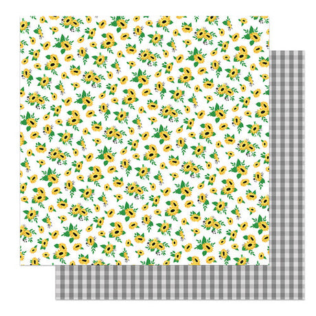 Sweet As Honey Collection - 12x12 Double Sided Paper - Sunflowers